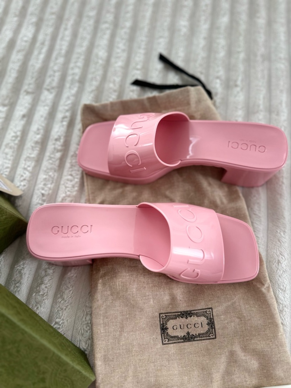 Gucci Bubblegum Pink Platform Clog Mules - Picture 3 of 7